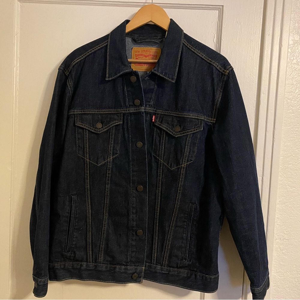 Levi Dark Wash Denim Trucker Jacket